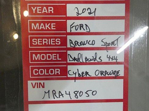 Used 2021 Ford Bronco Sport Badlands w/ Badlands Package image 35