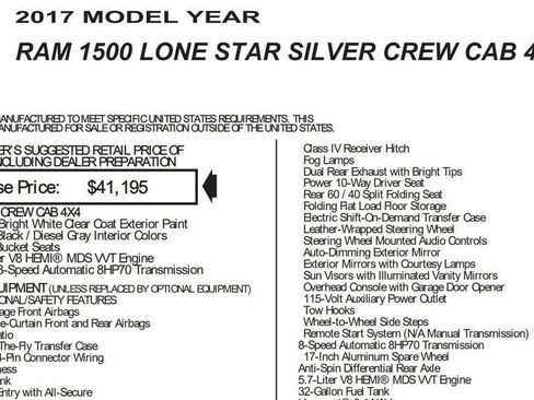 Used 2017 RAM 1500 Lone Star image 17