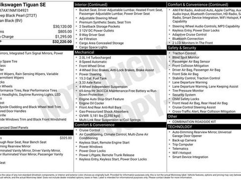 Used 2022 Volkswagen Tiguan SE image 9