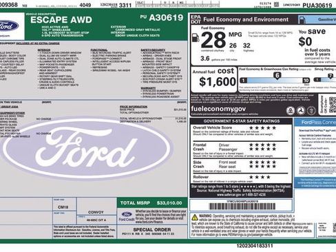 Used 2023 Ford Escape Active AWD/4WD image 34