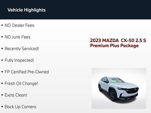 Used 2023 MAZDA CX-50 AWD 2.5 S w/ Cargo Package image 63