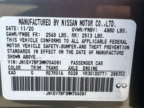 Used 2021 INFINITI Q50 Luxe w/ Cargo Package image 32