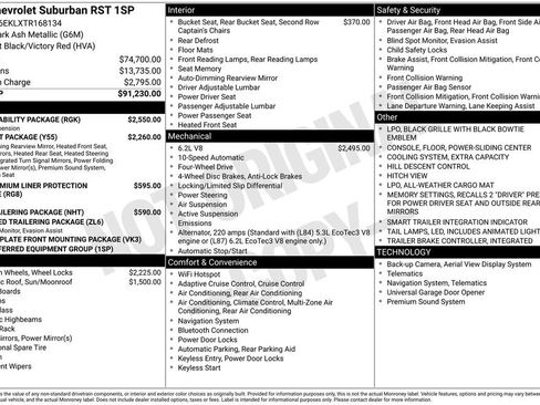 New 2026 Chevrolet Suburban RST w/ RST Capability Package AWD/4WD image 6