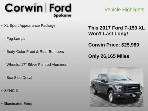 Used 2017 Ford F150 XL w/ Equipment Group 101A Mid image 6