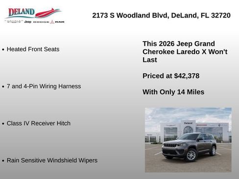 New 2026 Jeep Grand Cherokee Laredo X AWD/4WD image 37