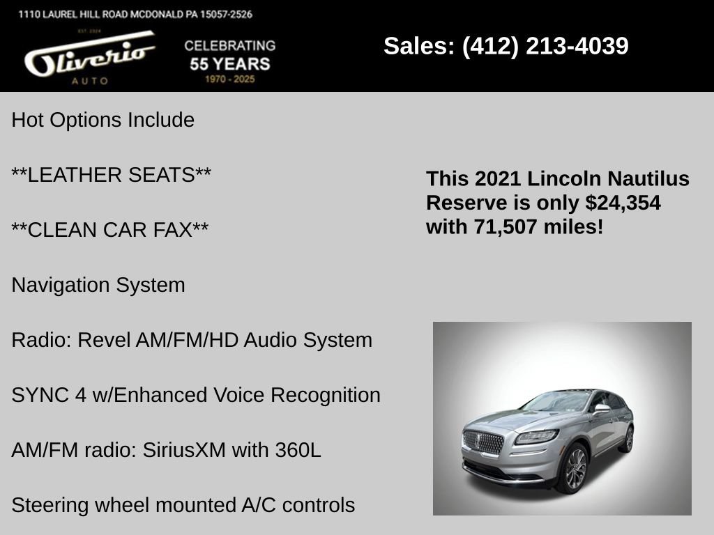 Used 2021 Lincoln Nautilus Reserve AWD/4WD image 5