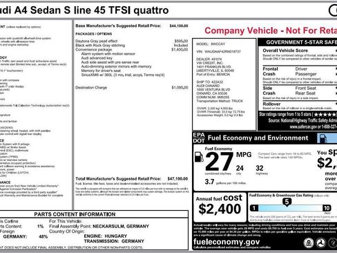 Used 2024 Audi A4 2.0T Premium w/ Convenience Package image 7