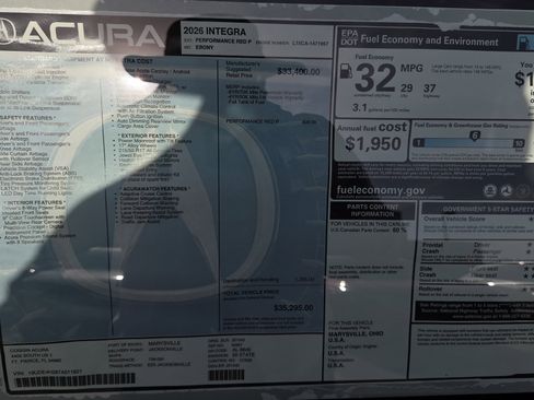 New 2026 Acura Integra FWD image 9