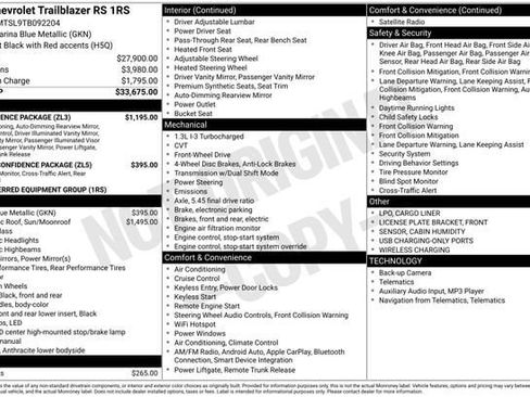 New 2026 Chevrolet TrailBlazer RS w/ Convenience Package image 15