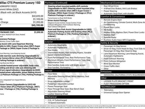 Certified 2023 Cadillac CT5 Premium Luxury w/ Climate Package image 33