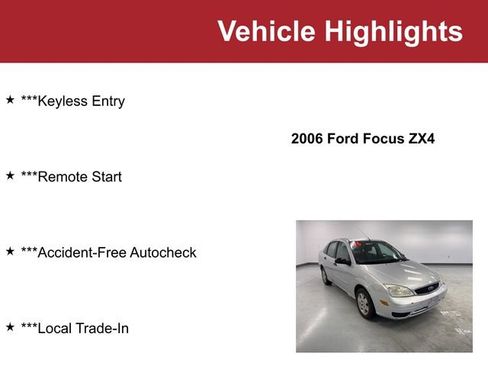 Used 2006 Ford Focus ZX4 Sedan image 2