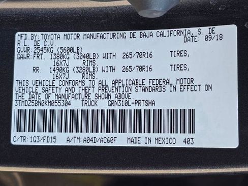 Used 2019 Toyota Tacoma TRD Off-Road AWD/4WD image 33