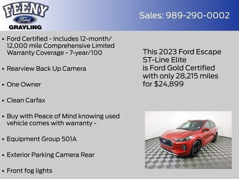 Certified 2023 Ford Escape ST-Line Elite image 5