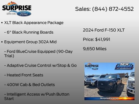 Used 2024 Ford F150 XLT w/ Equipment Group 302A MID RWD image 13