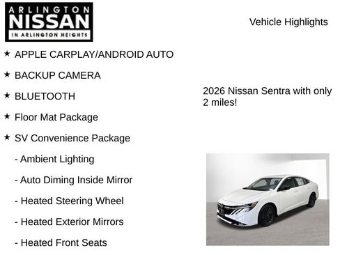 New 2026 Nissan Sentra SV w/ SV Convenience Package FWD image 8