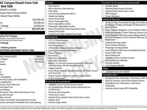 Used 2026 GMC Canyon Denali AWD/4WD image 38