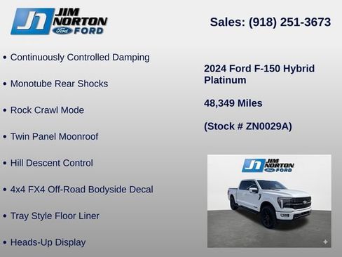 Used 2024 Ford F150 Platinum w/ Equipment Group 702A High AWD/4WD image 16