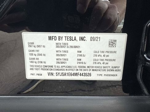 Used 2021 Tesla Model S Plaid image 28