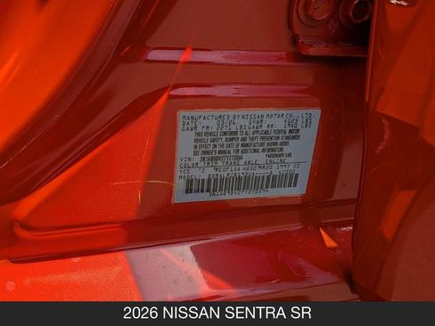 New 2026 Nissan Sentra SR w/ Floor Mat Package FWD image 24