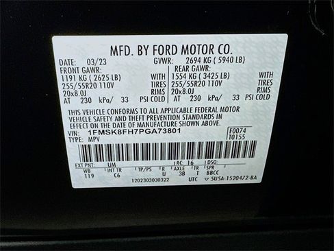 Certified 2023 Ford Explorer Limited w/ Limited Technology Package image 20