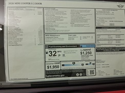 New 2026 MINI Cooper S FWD image 28