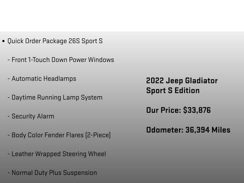 Used 2022 Jeep Gladiator Sport AWD/4WD image 12