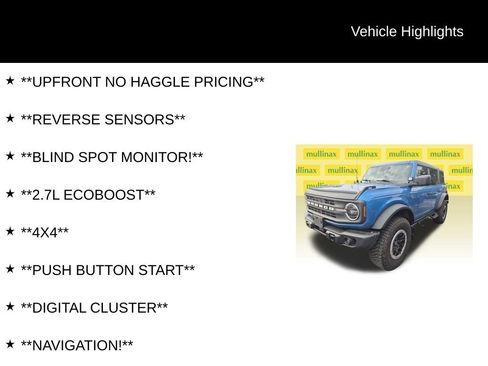 Certified 2023 Ford Bronco Black Diamond w/ Sasquatch Package image 6