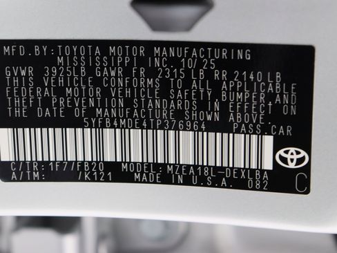 Certified 2026 Toyota Corolla LE FWD image 38