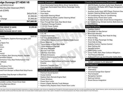 New 2026 Dodge Durango GT w/ Trailer Tow Group IV AWD/4WD image 32