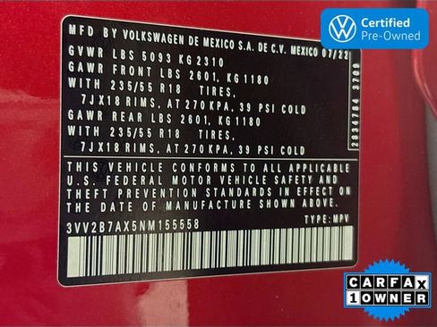 Certified 2022 Volkswagen Tiguan SE w/ Panoramic Sunroof Package image 33