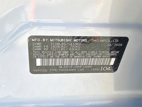 New 2024 Mitsubishi Mirage G4 LE image 27
