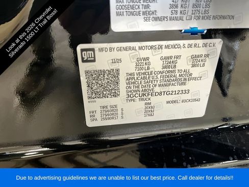 New 2026 Chevrolet Silverado 1500 LT Trail Boss w/ LT Trail Boss Premium Package image 30