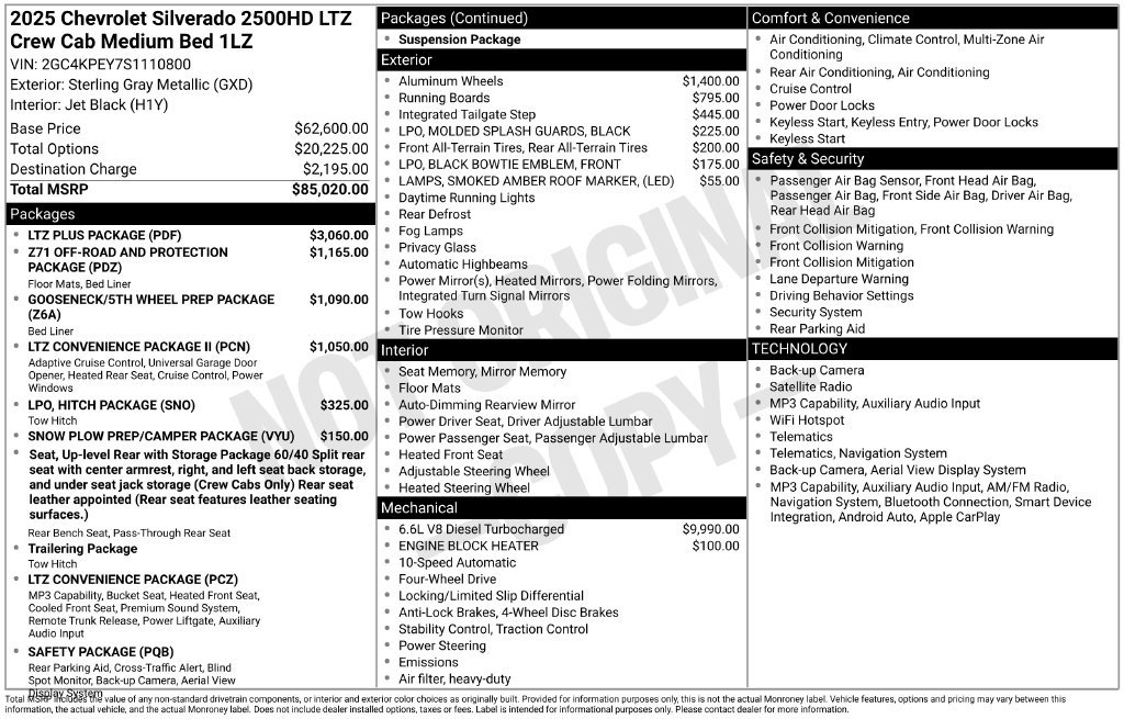 Used 2025 Chevrolet Silverado 2500 LTZ w/ LTZ Plus Package AWD/4WD image 24