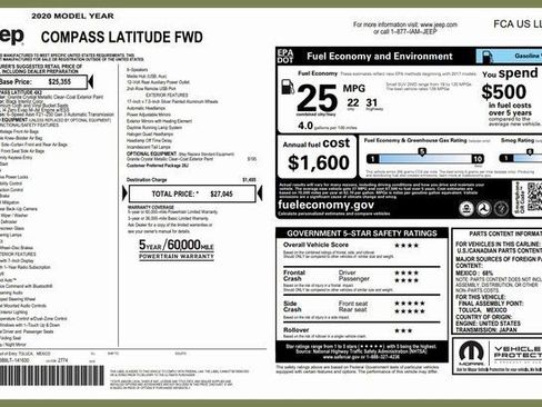 Used 2020 Jeep Compass Latitude image 3