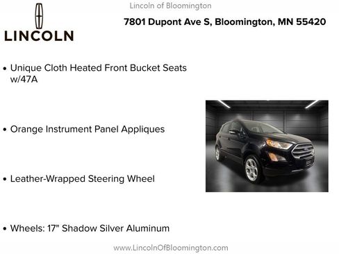 Used 2021 Ford EcoSport SE w/ SE Appearance Package image 9