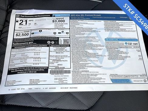 New 2025 Volkswagen Atlas SEL Premium R-Line image 5
