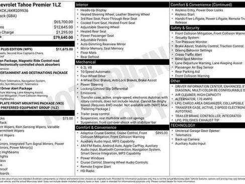 Used 2019 Chevrolet Tahoe Premier w/ Premier Plus Edition AWD/4WD image 41