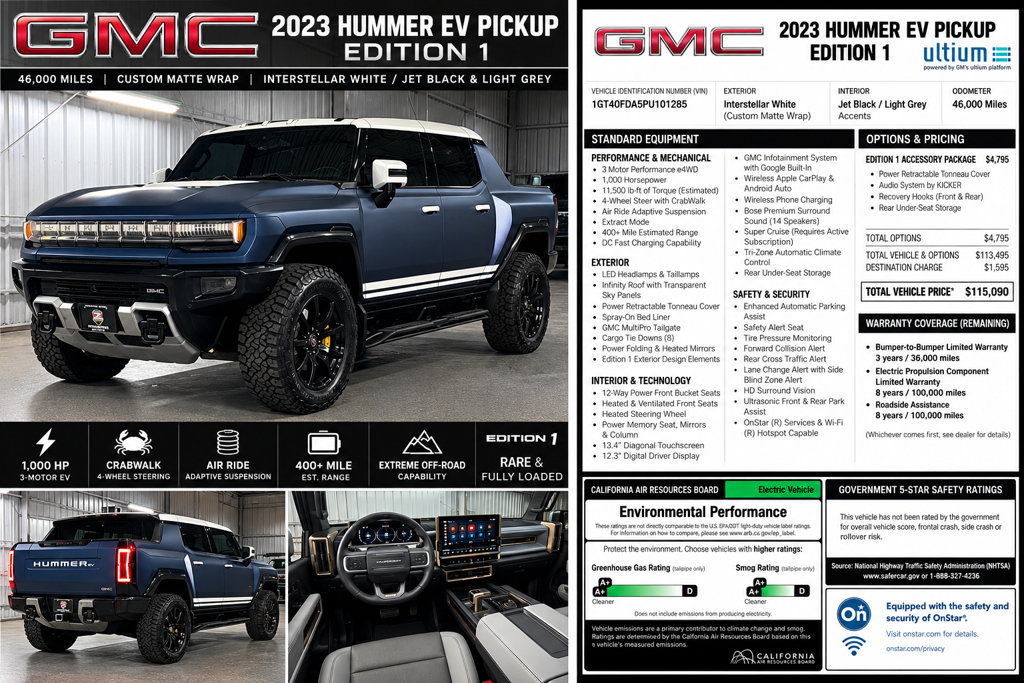 Used 2023 GMC Hummer EV Edition 1 AWD/4WD image 2