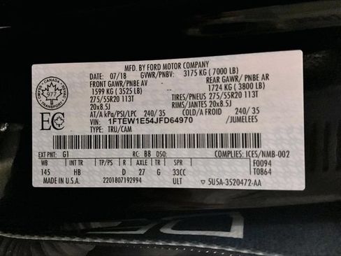 Used 2018 Ford F150 Lariat w/ Equipment Group 502A Luxury AWD/4WD image 33