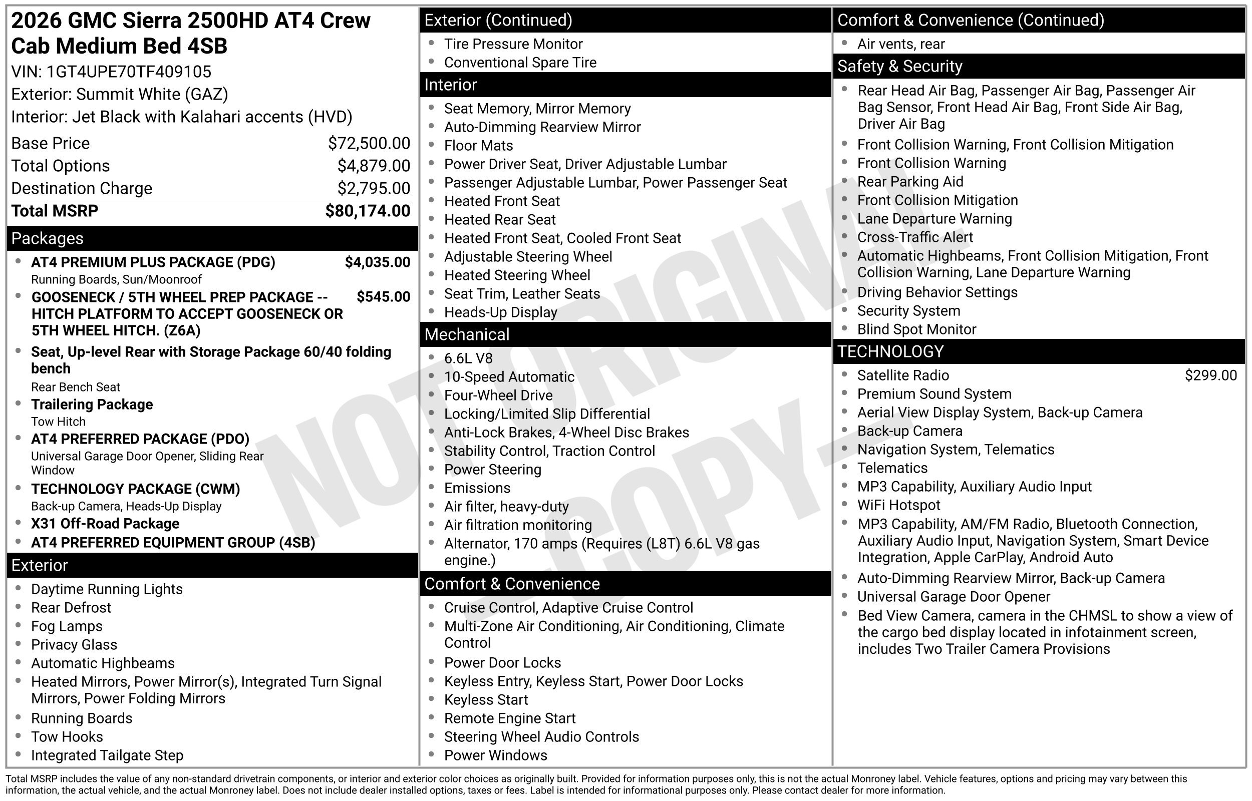 New 2026 GMC Sierra 2500 AT4 w/ AT4 Premium Plus Package AWD/4WD image 3