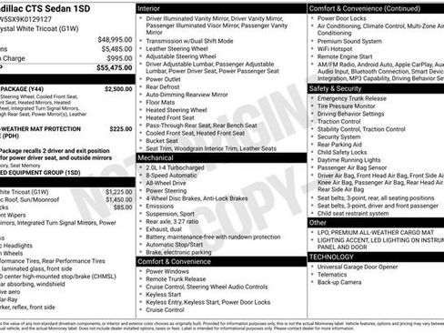 Used 2019 Cadillac CTS AWD Sedan w/ Seating Package image 7