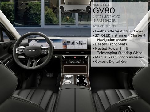 New 2026 Genesis GV80 2.5T Select AWD/4WD image 17