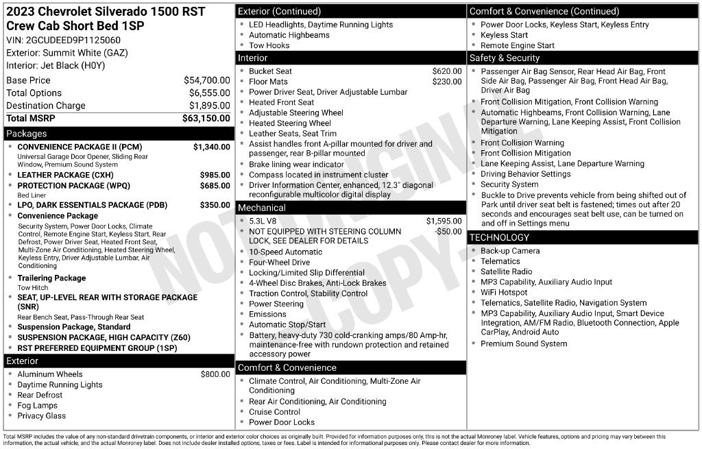 Used 2023 Chevrolet Silverado 1500 RST w/ Convenience Package II AWD/4WD image 30