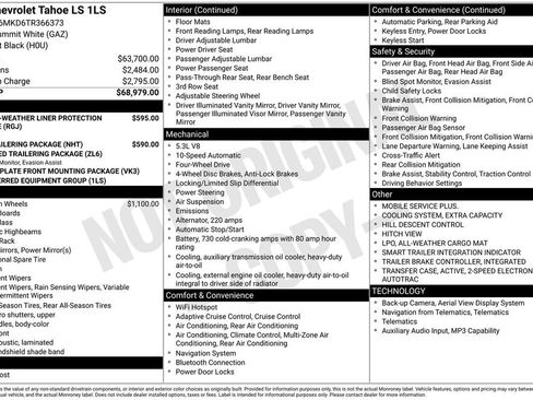 New 2026 Chevrolet Tahoe LS AWD/4WD image 16