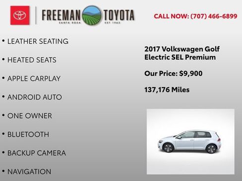 Used 2017 Volkswagen e-Golf SEL Premium FWD image 5