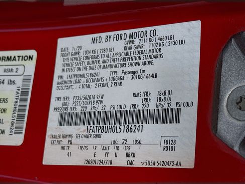 Used 2020 Ford Mustang Premium RWD image 38