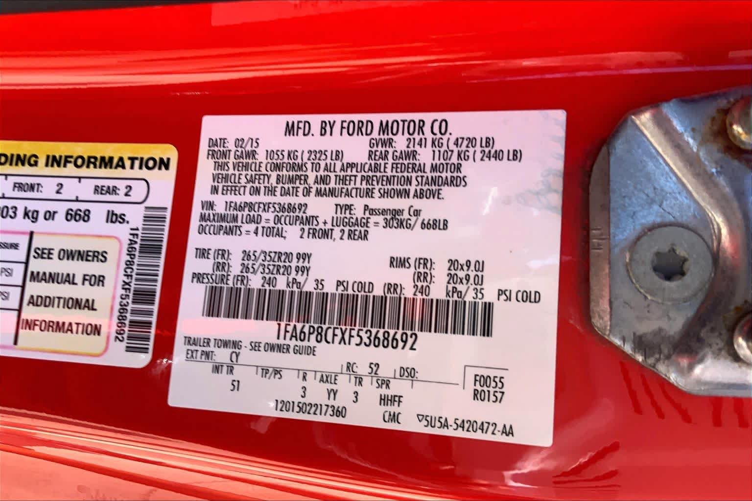 Used 2015 Ford Mustang GT Premium w/ Equipment Group 401A RWD image 31
