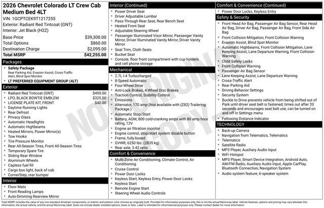 New 2026 Chevrolet Colorado LT AWD/4WD image 25