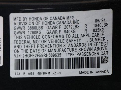 Used 2024 Honda Civic Sport image 16