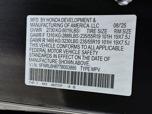 New 2026 Honda Odyssey Touring image 35